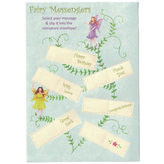 White Daisy Fairy Messenger Glittered 3-D Card ~ England